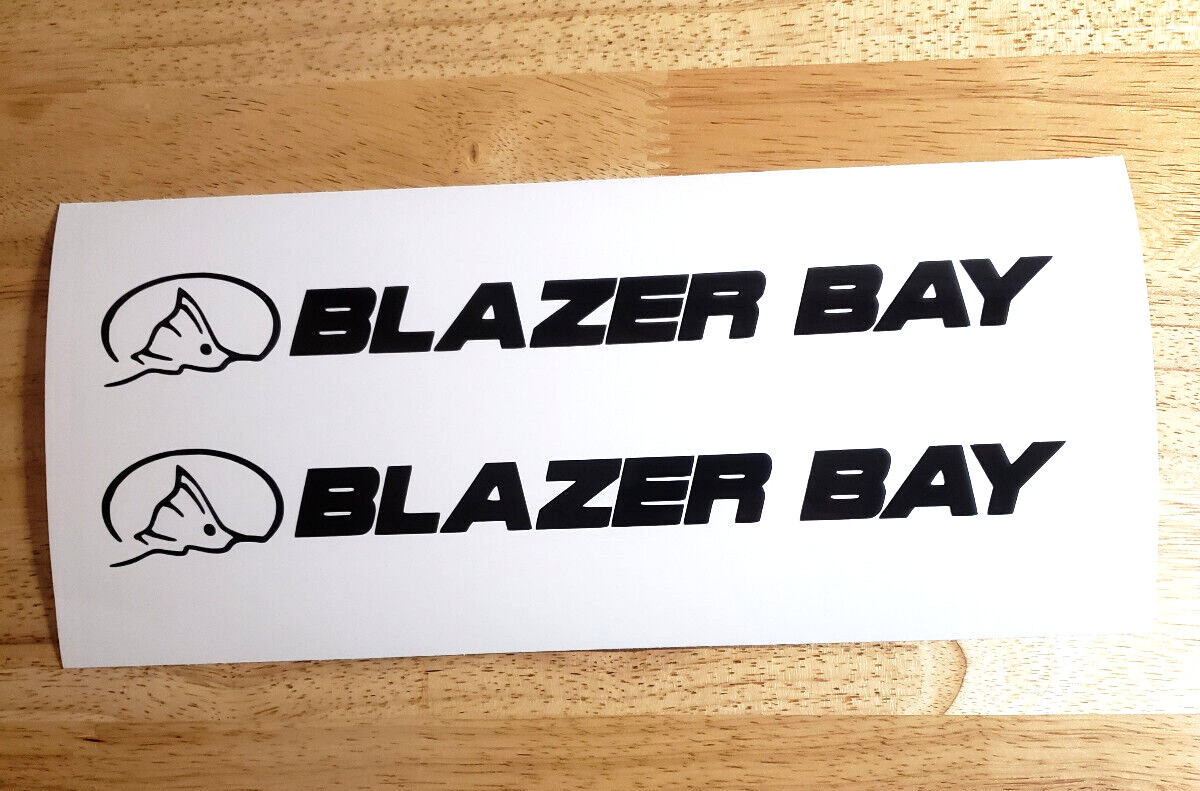 Blazer Bay Boat Decals Stickers GLOSS BLACK 50×5.8"(2) FAST USA