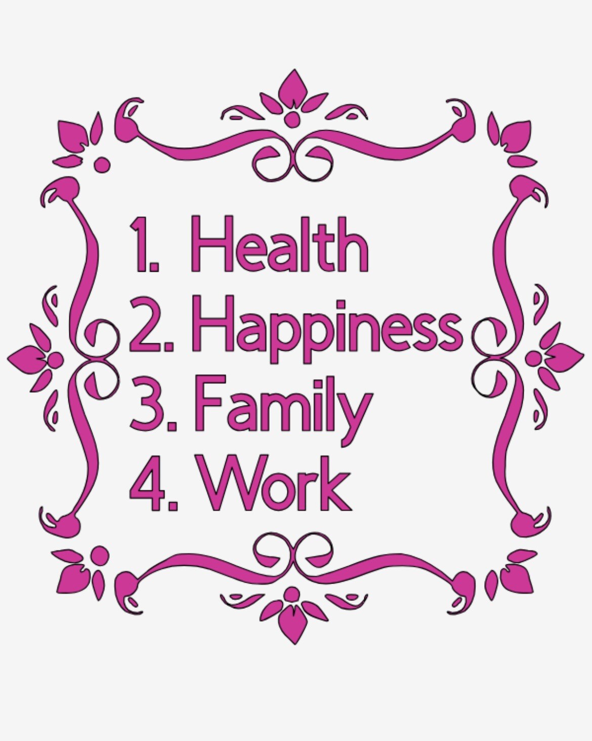 List Of What’s Important, Inspirational Wall Decal Sticker 7×7” Removable Vinyl