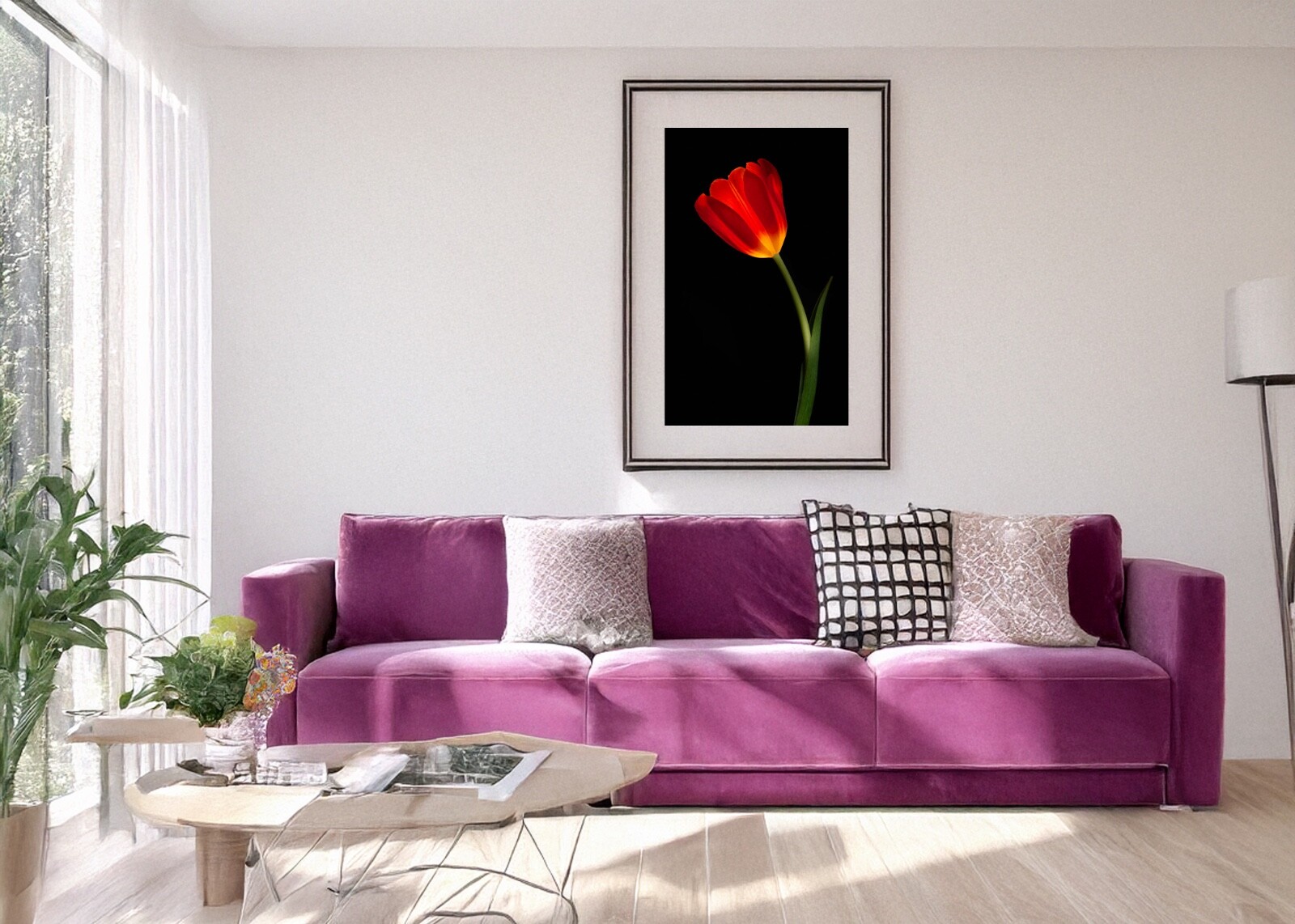 Red Tulip, Flower, Home Decor, Wall Art, Picture Print 16x20inch