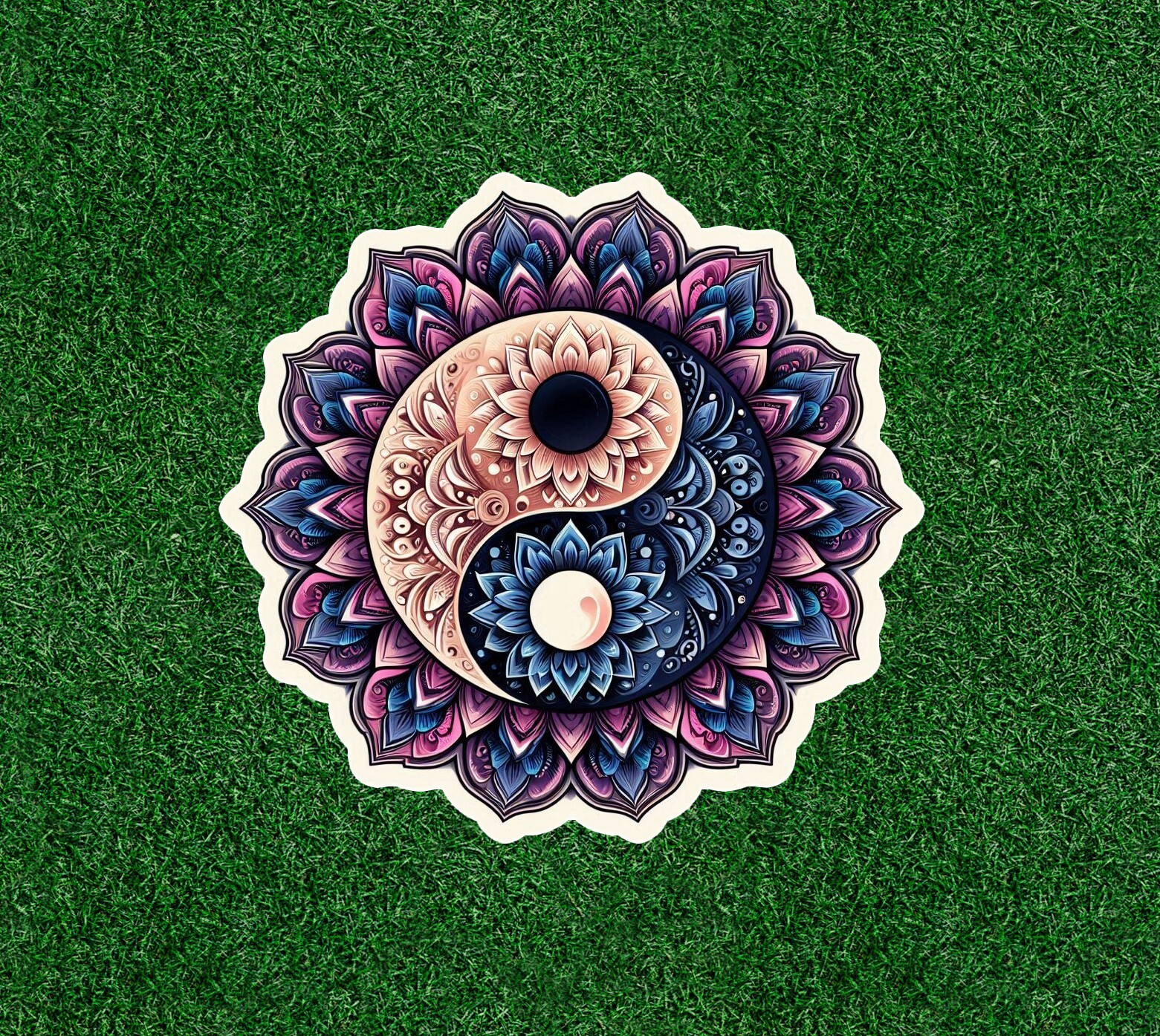 Yin Yang Mandala design vinyl decal sticker – many sizes available