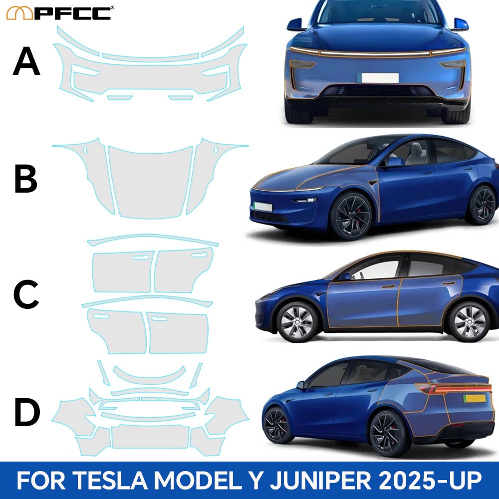 For Tesla Model Y Juniper 2026 2026 PreCut Paint Protection Film Gloss Clear PPF