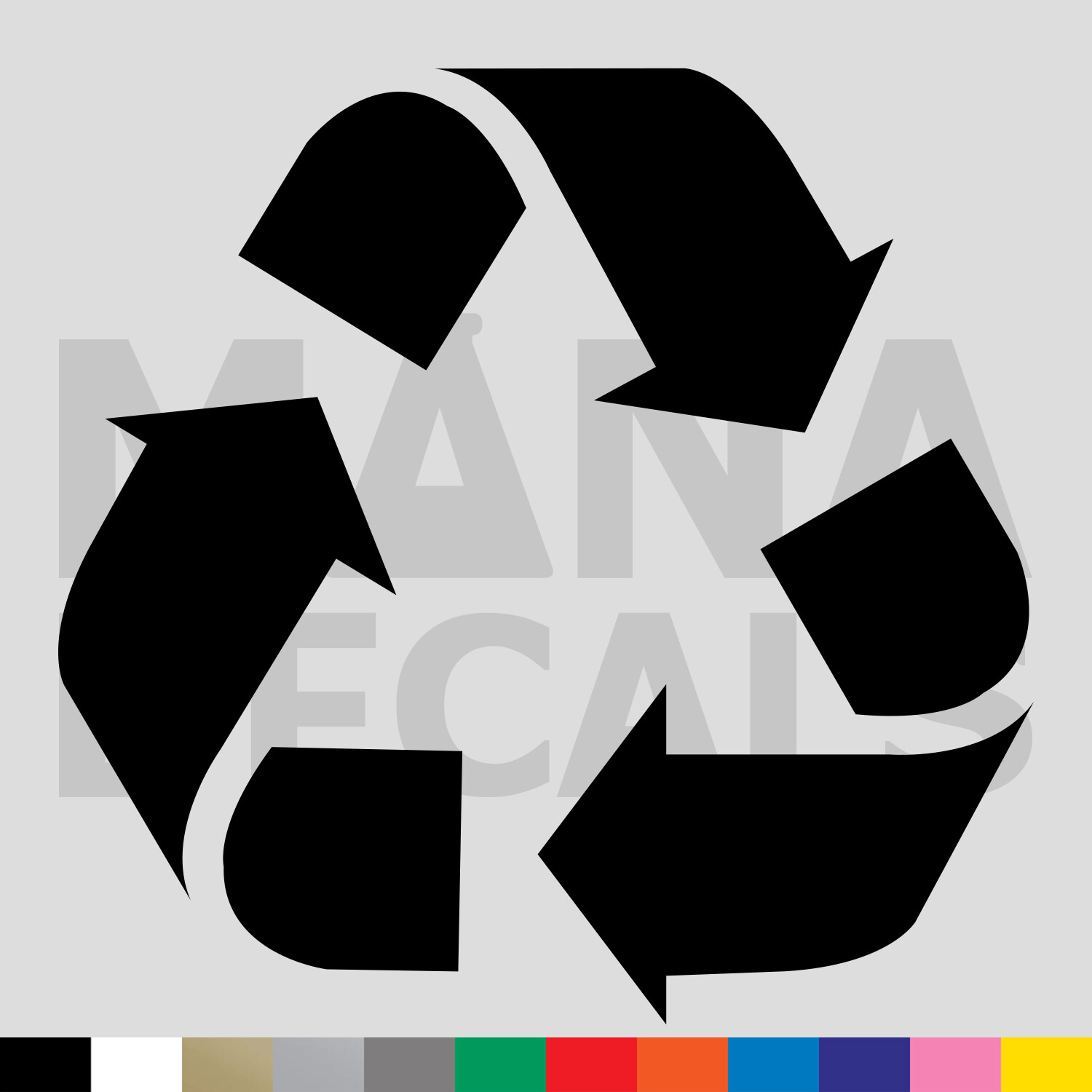 Recycle Symbol Vinyl Die Cut Decal Sticker – Reduce Reuse Sign
