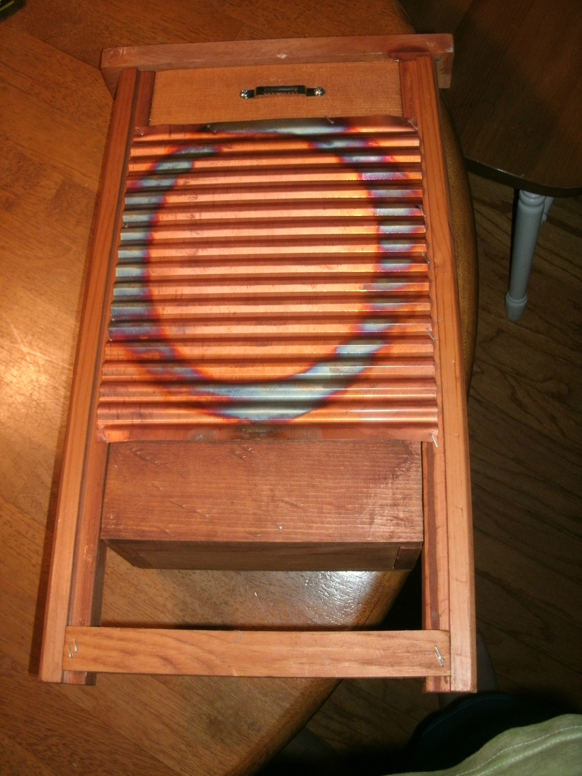 Home Decor – Copper Washboard, Soap & Towel 5 cents – with Holding Compartment