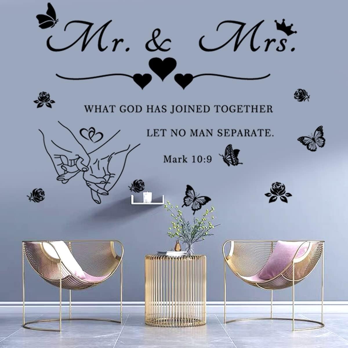 Wall Decals Wall Art Sticker Peel and Stick Sayings Art Lettering Stickers Ha