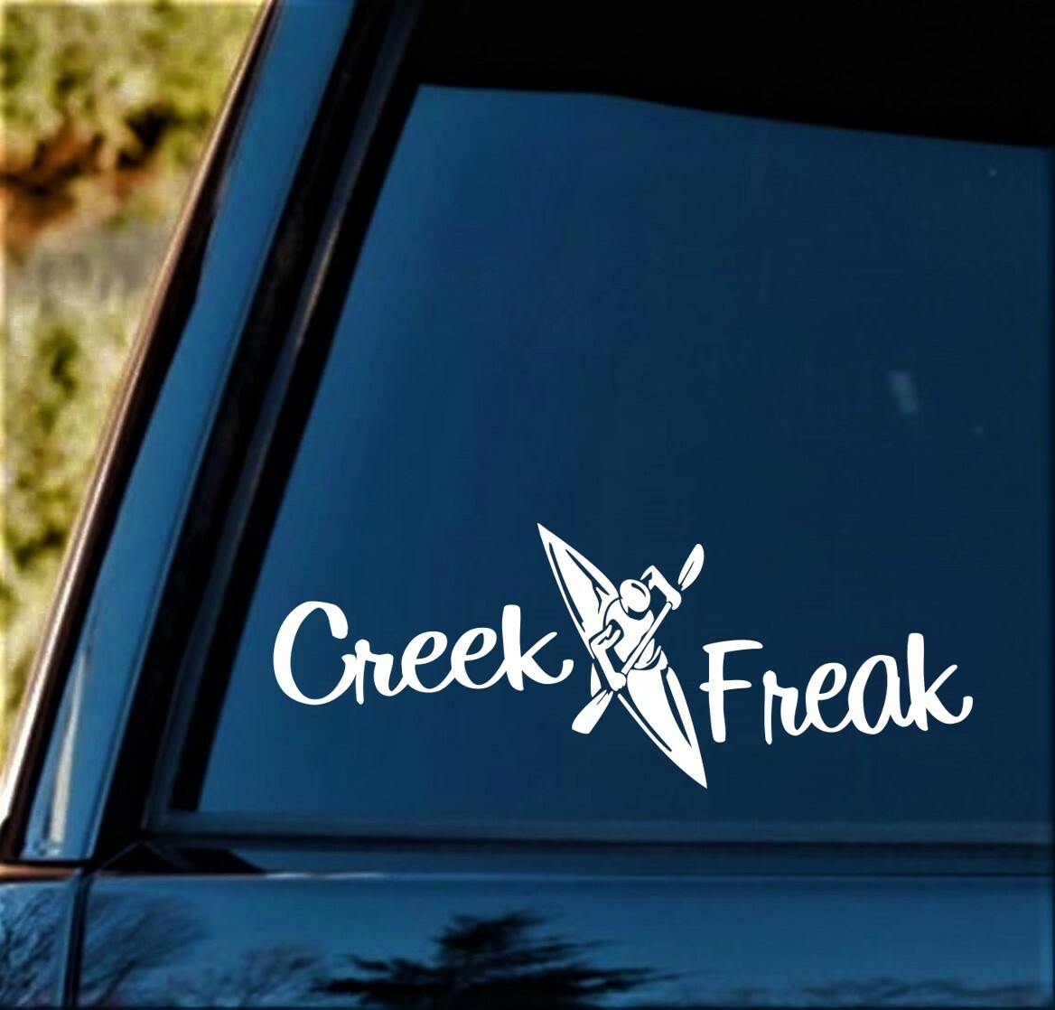 Kayak Decal Sticker for Car Window | Kayaking Decal | 8 Inch | Hiking Camping