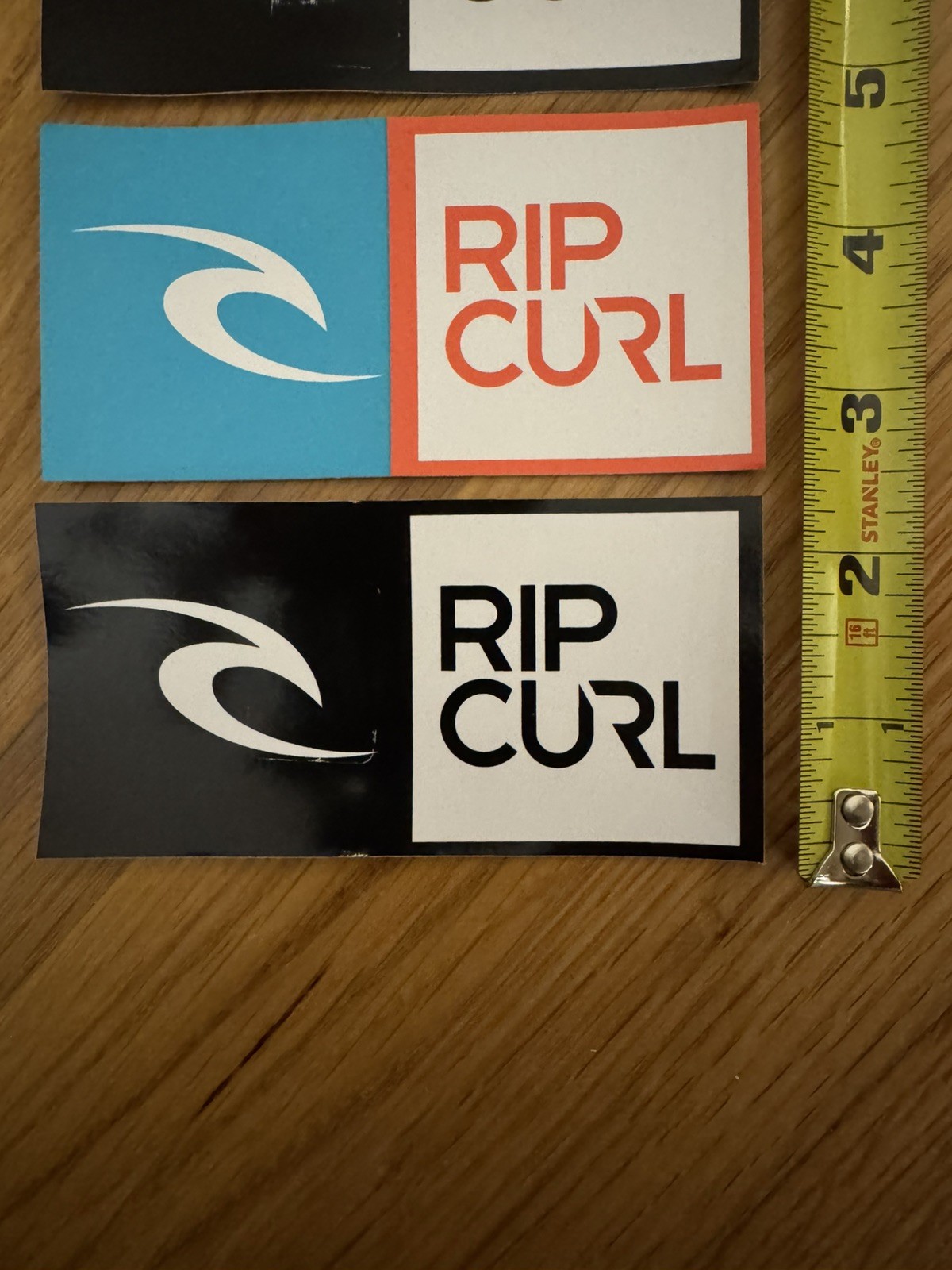 Lot of Six Rip Curl Stickers – Die cut window Decal Surf Surfboard Surfing Beach