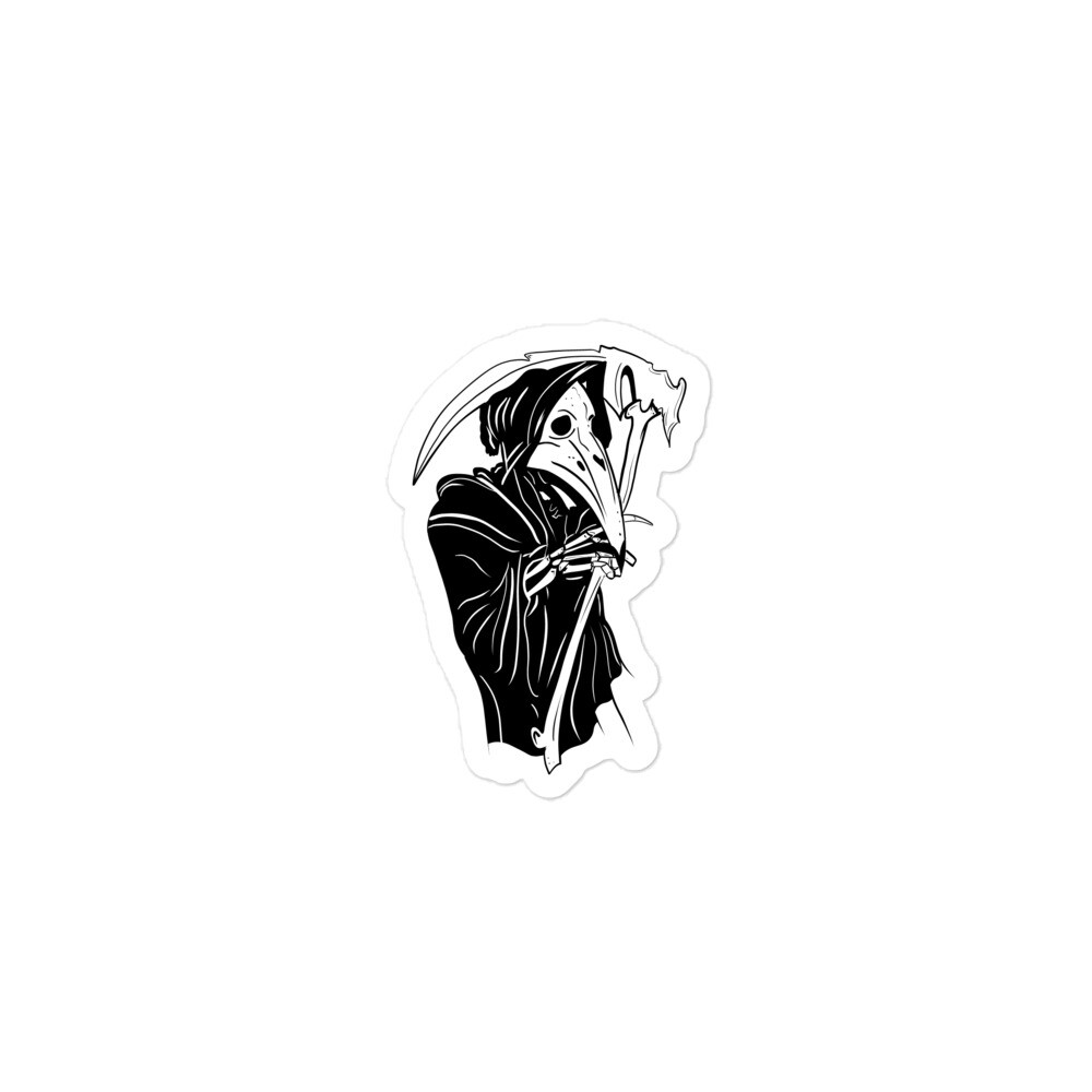 Plague Doctor Bubble-free stickers with original artwork
