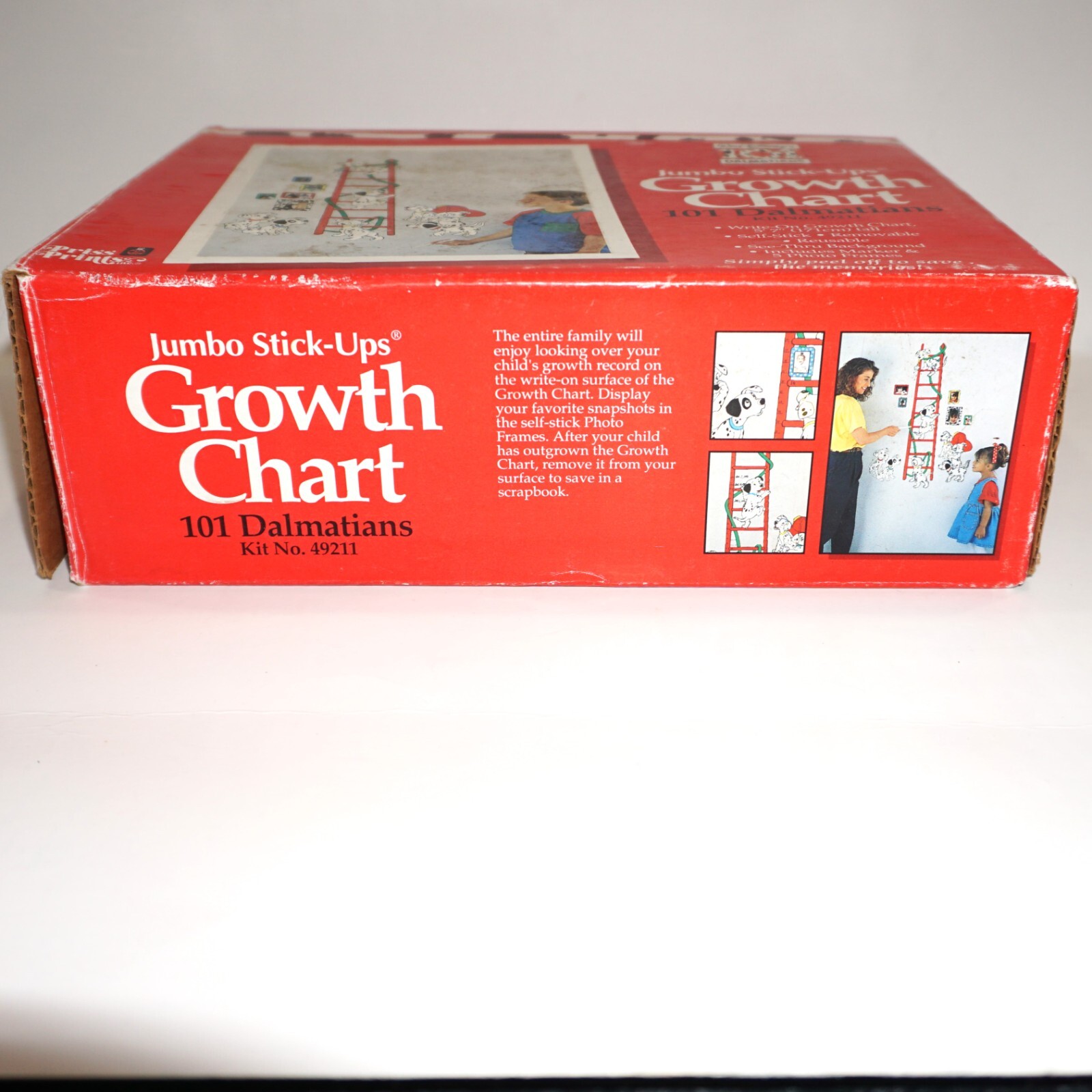 Disney Growth Chart 101 Dalmations Priss Prints Vintage Open Box #49211 Stick Up