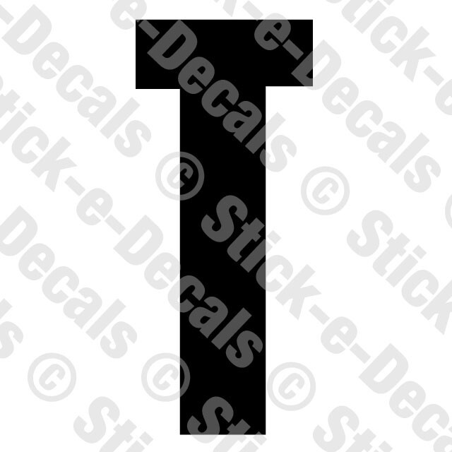 JERSEY LETTER T Vinyl Die Cut Decal Sticker Sport Athlete Alphabet Text – RSD