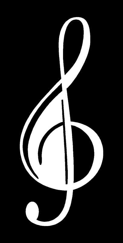 G CLEF Vinyl Decal 3.25" x 8" (11 Colors)