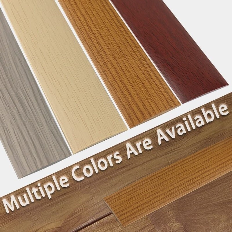PVC Wood Graind Floor Transition Strip Self Adhesive Flat Door Edge Trim Tape 1M