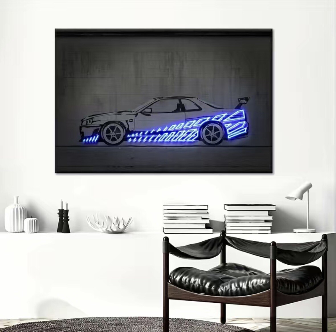 1 pc Nissan Skyline Neon Poster