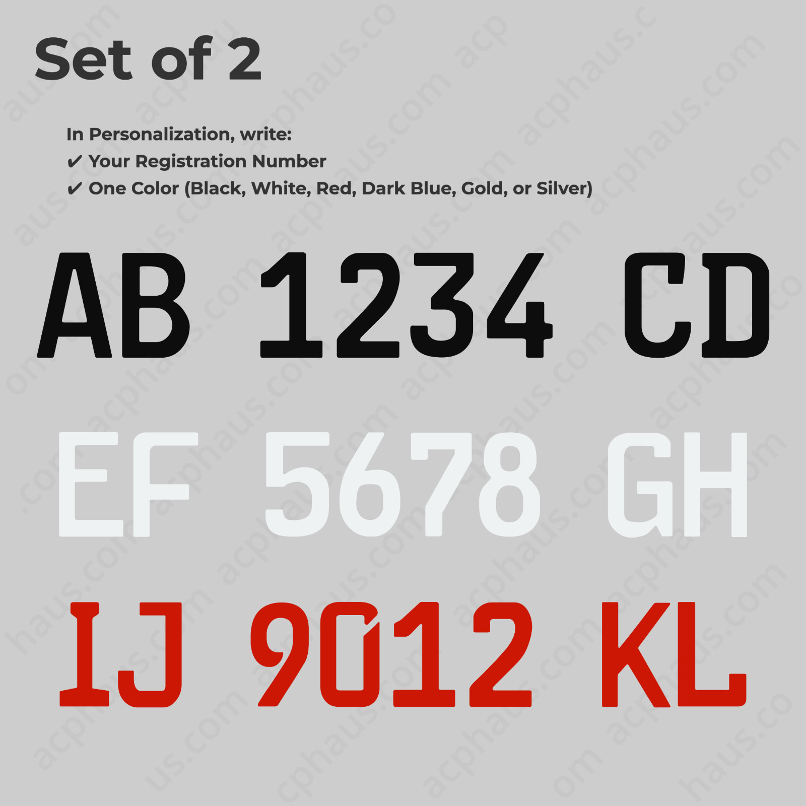 Boat Registration Numbers Decals – Custom ORACAL 751C Vinyl – Right & Left Set