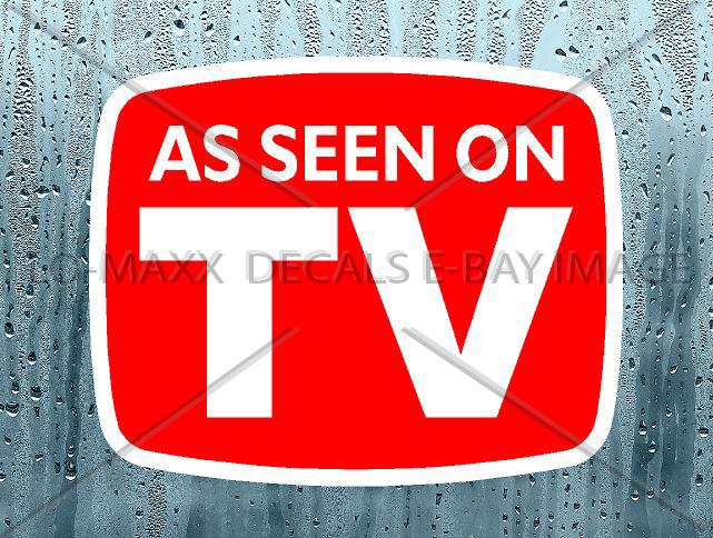 As Seen On TV Car Truck SUV Bumper Glass Various Sizes Printed Vinyl Sticker