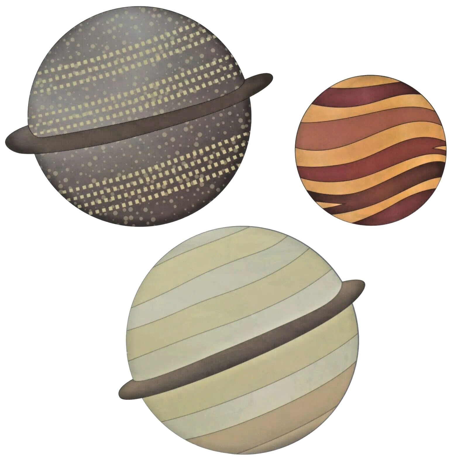 Retro Space Planets Room Decor Wall Decal Stickers Moon Hanging Astronaut Earth