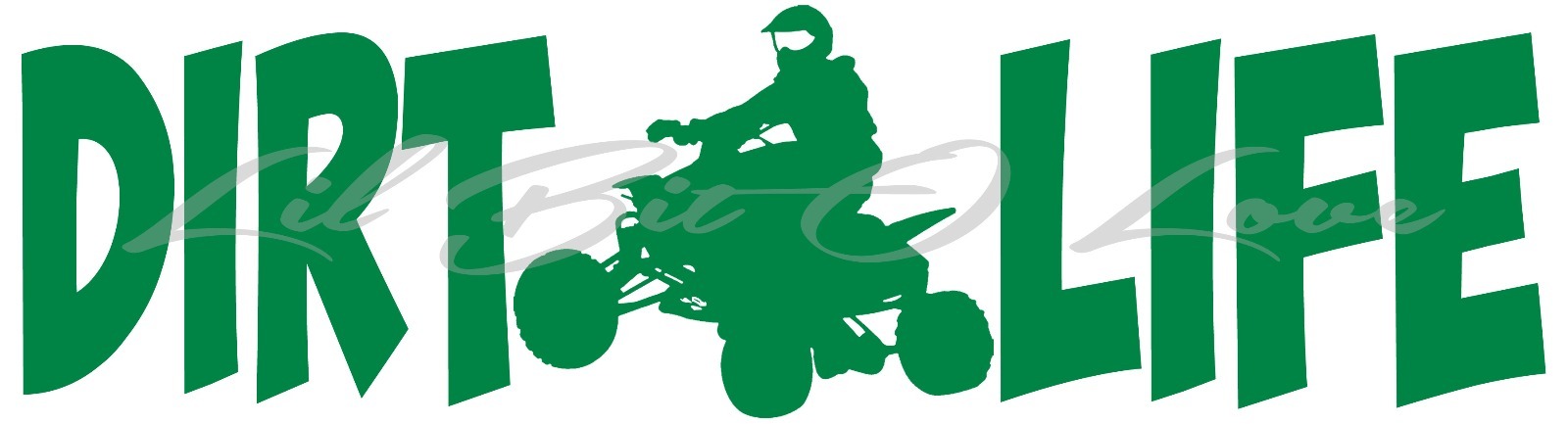 DIRT LIFE QUAD ATV 4 WHEELER RACING VINYL DECAL FREE STYLE VEHICLE CAR STICKER