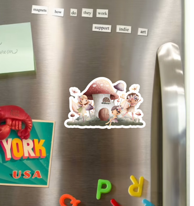 Fairy House Fridge Magnet