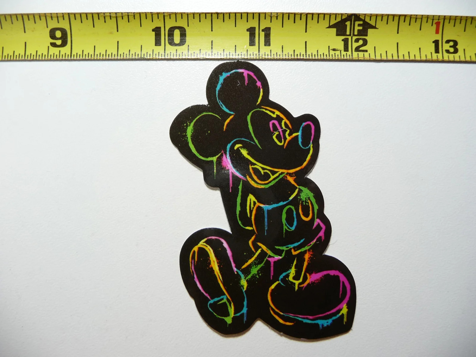 HAPPY CARTOON MOUSE NEON STYLE SMALL STICKER DECAL COLORFUL FUNNY