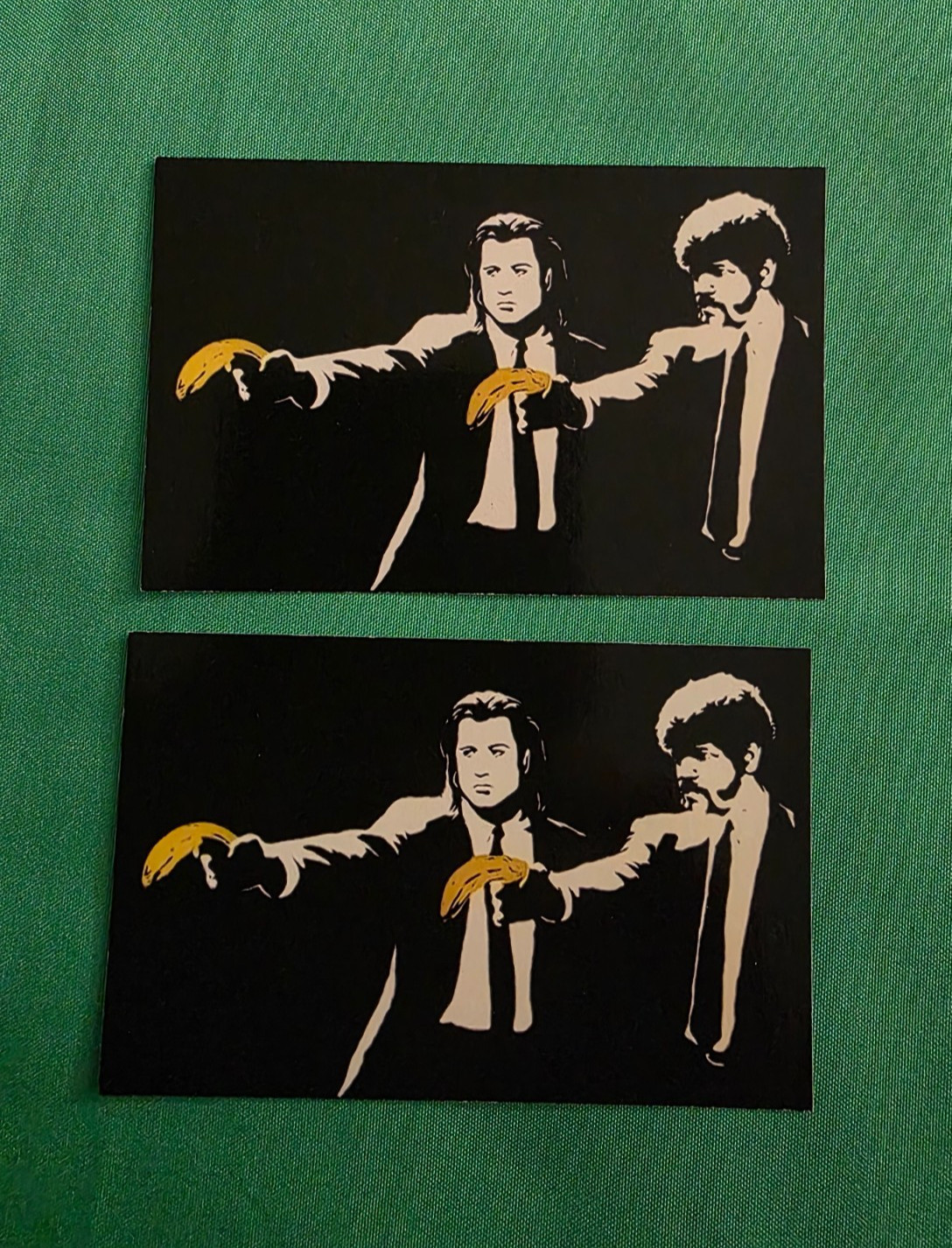 Pulp Fiction Black & White Banana Satirical Sticker Set 2.4×3 Lot of 2 New Gift