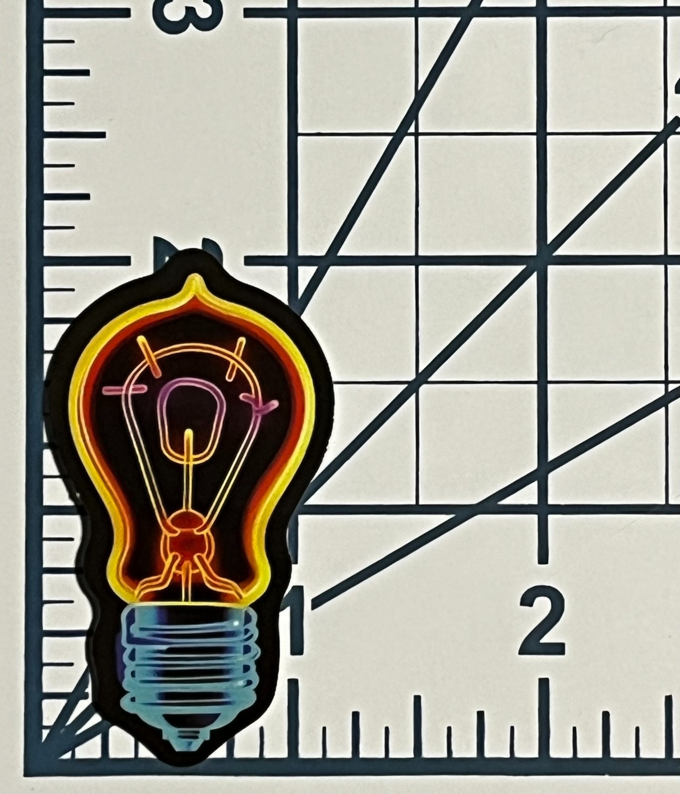 Neon Light Bulb Vinyl Sticker Idea Retro Glow Decal Laptop Water Bottle Art