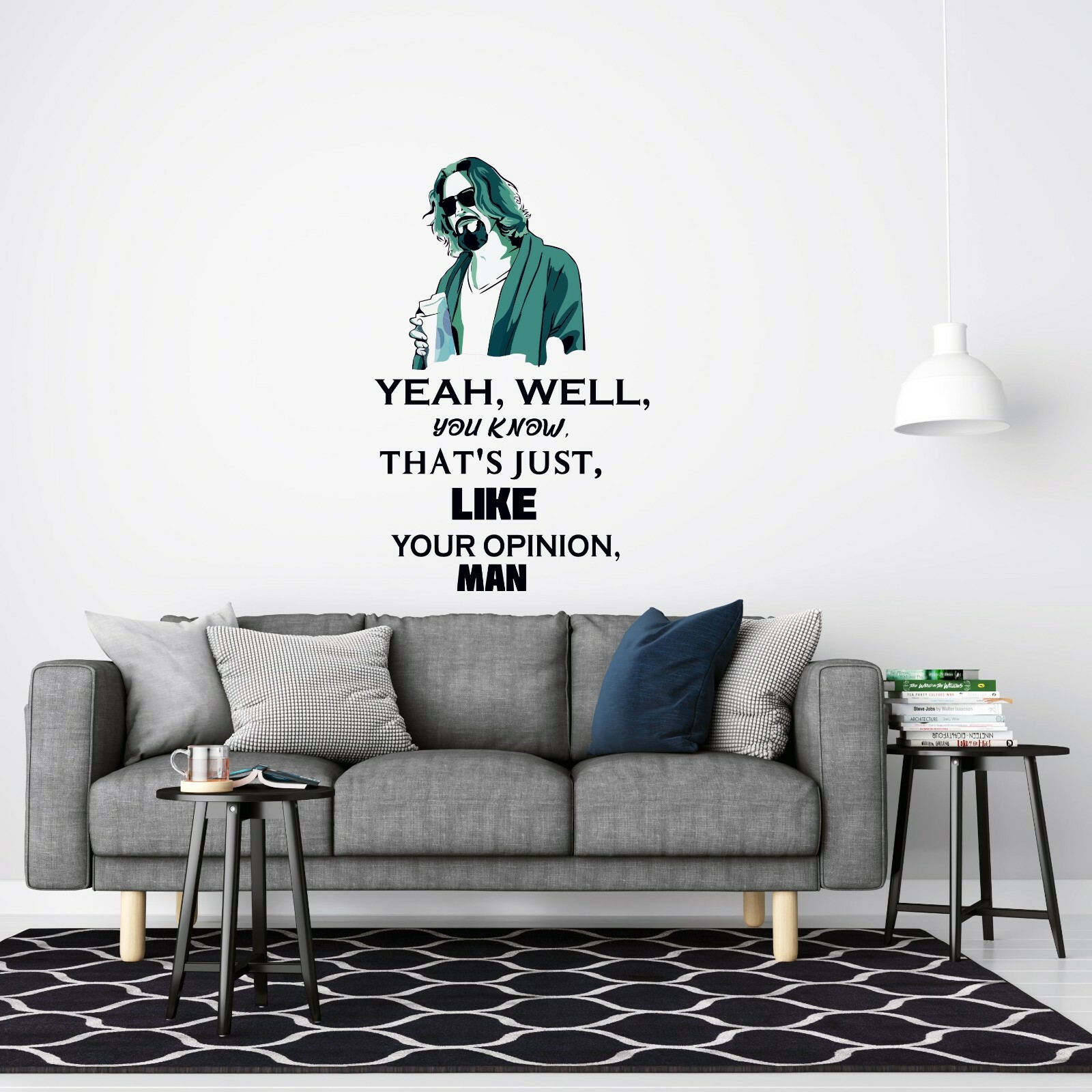 Vinyl Home Living Room Decor Jeffrey The Dude Lebowski Wall Design Quotes 20×29