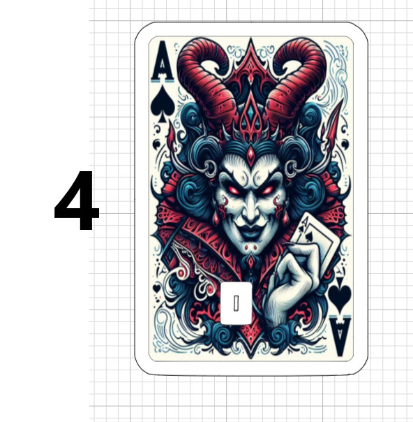 Ace of Spades Credit Debit Card Skin Stickers Playing Cards Demon Skull Goth USA