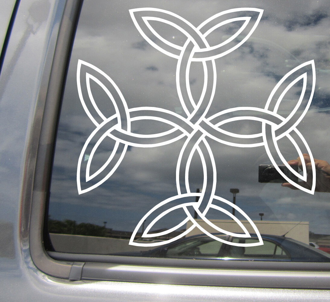 Celtic Triquetra Cross Trinity Knot Car Truck Bumper Vinyl Decal Sticker 08045