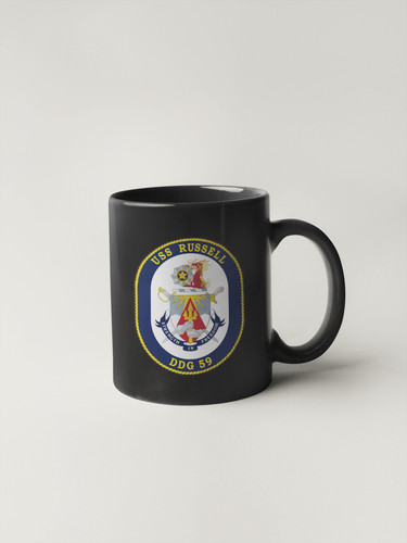 DDG-59 USS Russell Badge Sticker Decal