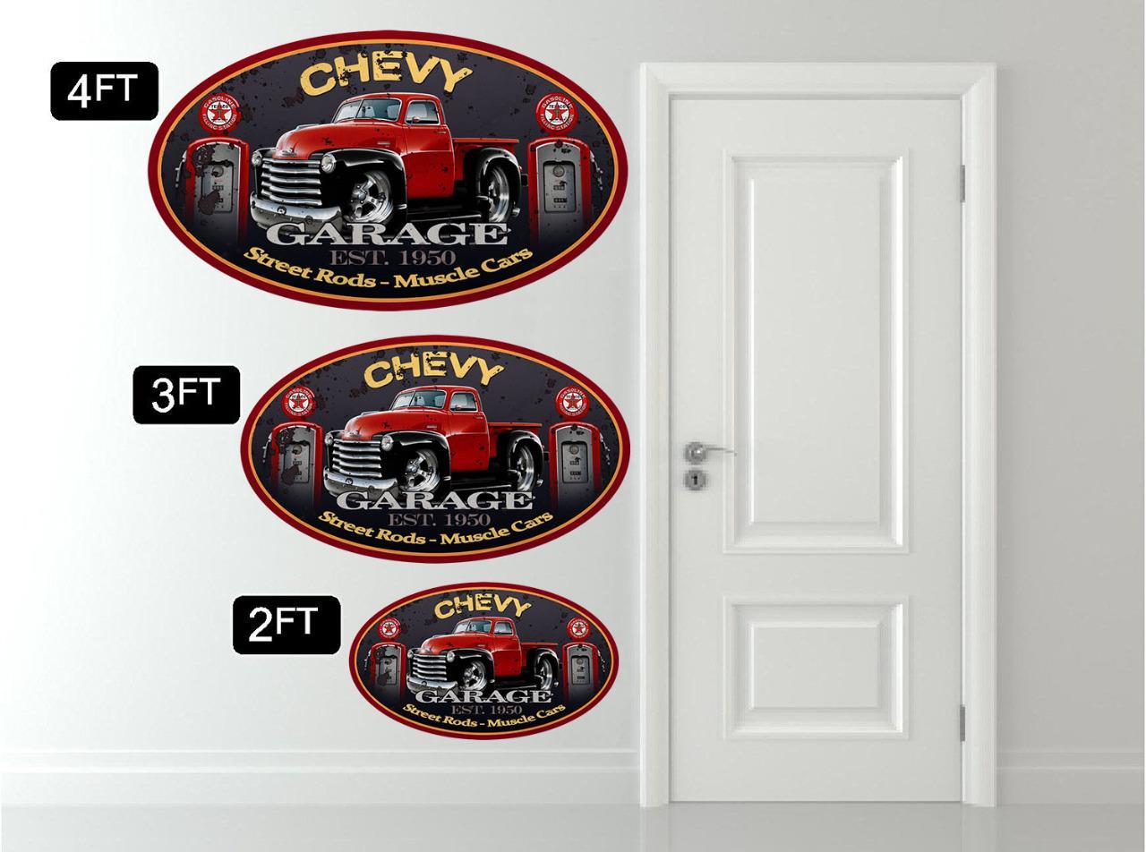 1950-53 Chevy Pickup Truck Hot Rod Garage Sign Wall Art Graphic Sticker