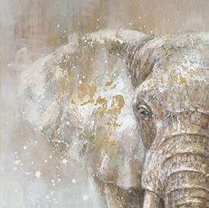 African Elephant Wall Decor Printing Painting Elephant Canvas Wall Art Decora…