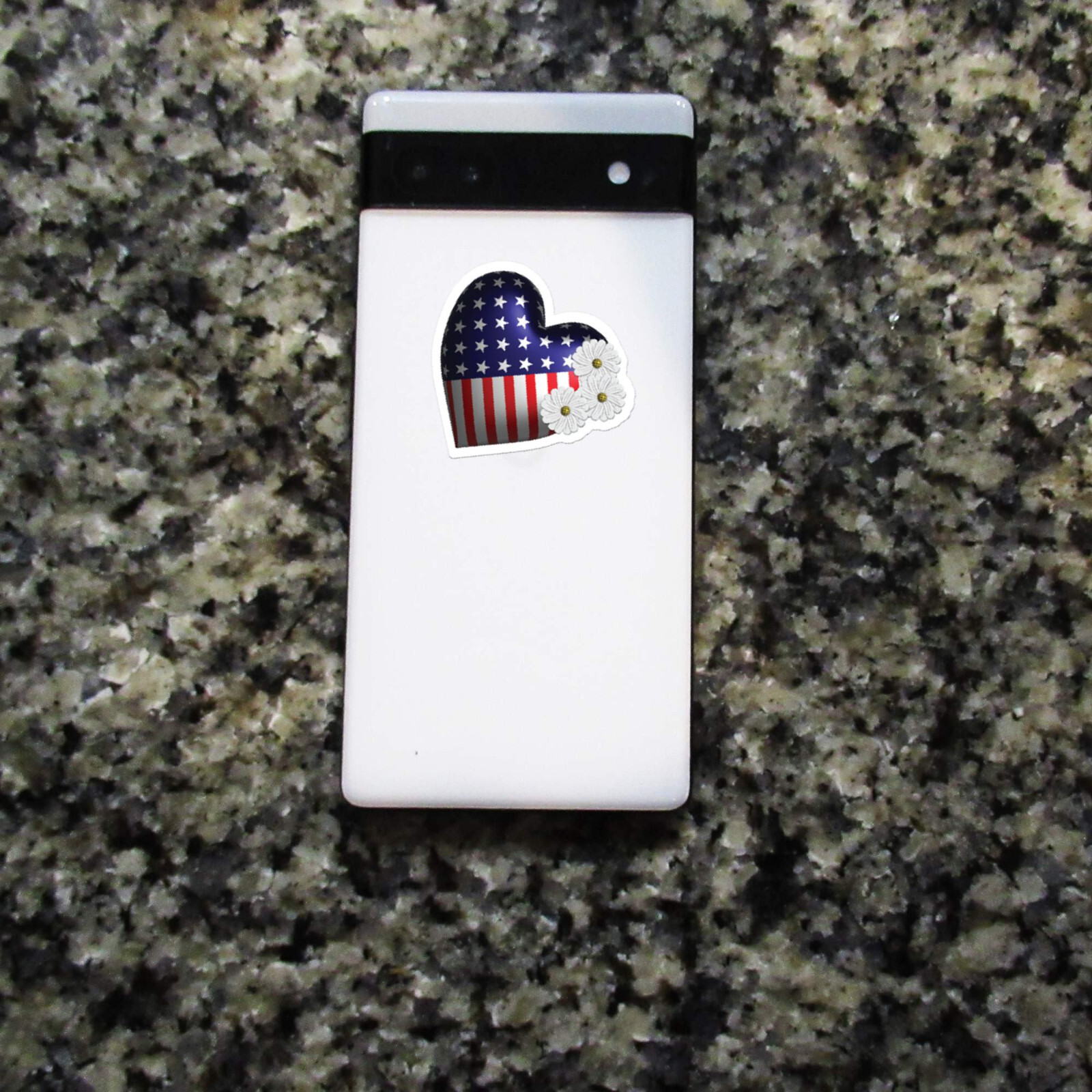 Usa Flag Heart Shaped Vinyl Stickers Cut to Shape Waterproof Decal Laptop Car