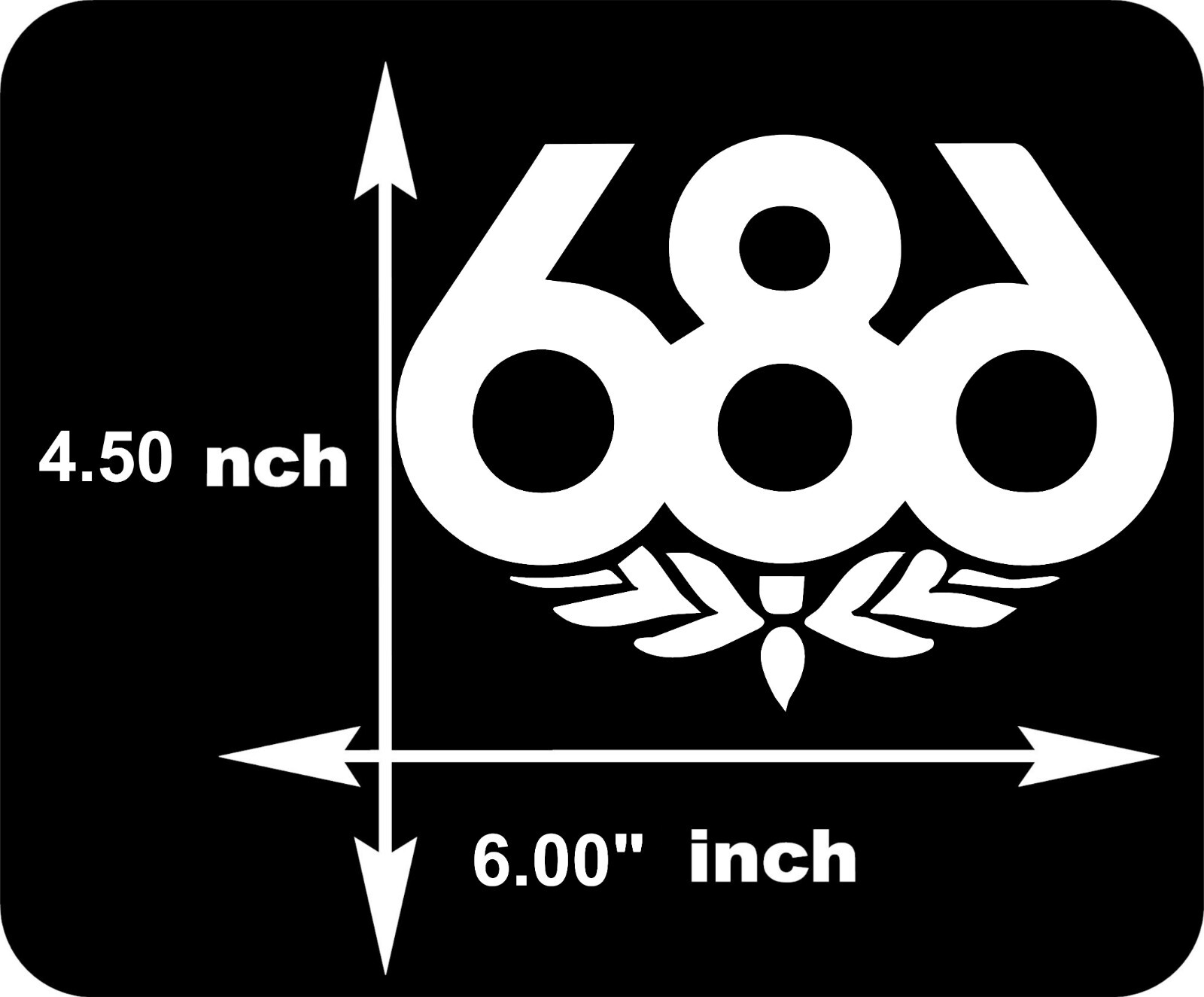 Skateboard Logo 686 Car Window Wall Notebook Laptop Vinyl Decal 6" x 4.50"