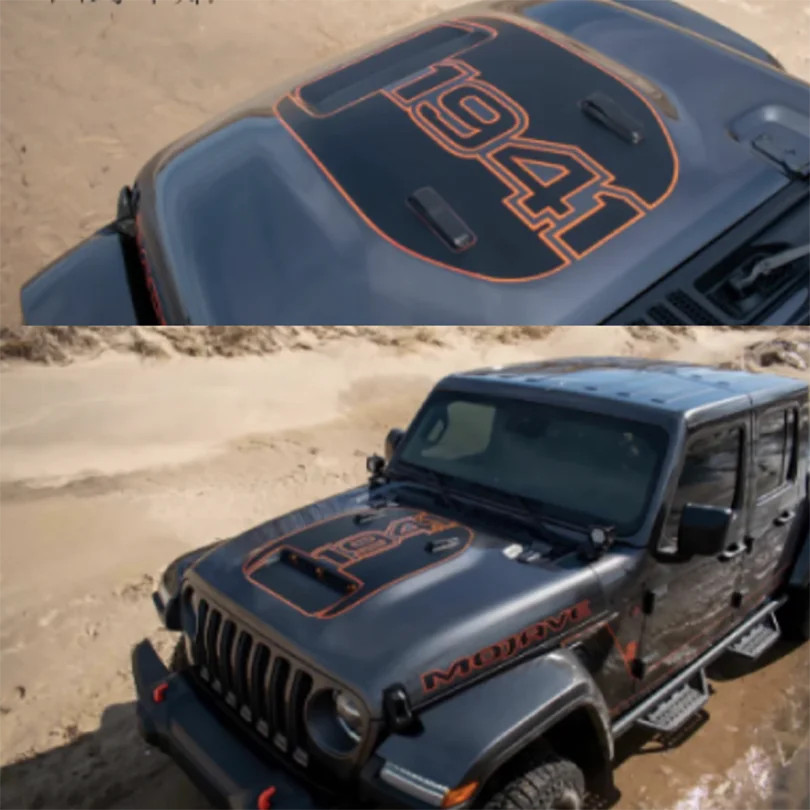 Aftermarket Jeep Wrangler & Gladiator Hood Decal – 1941 Reflective Matte Vinyl |