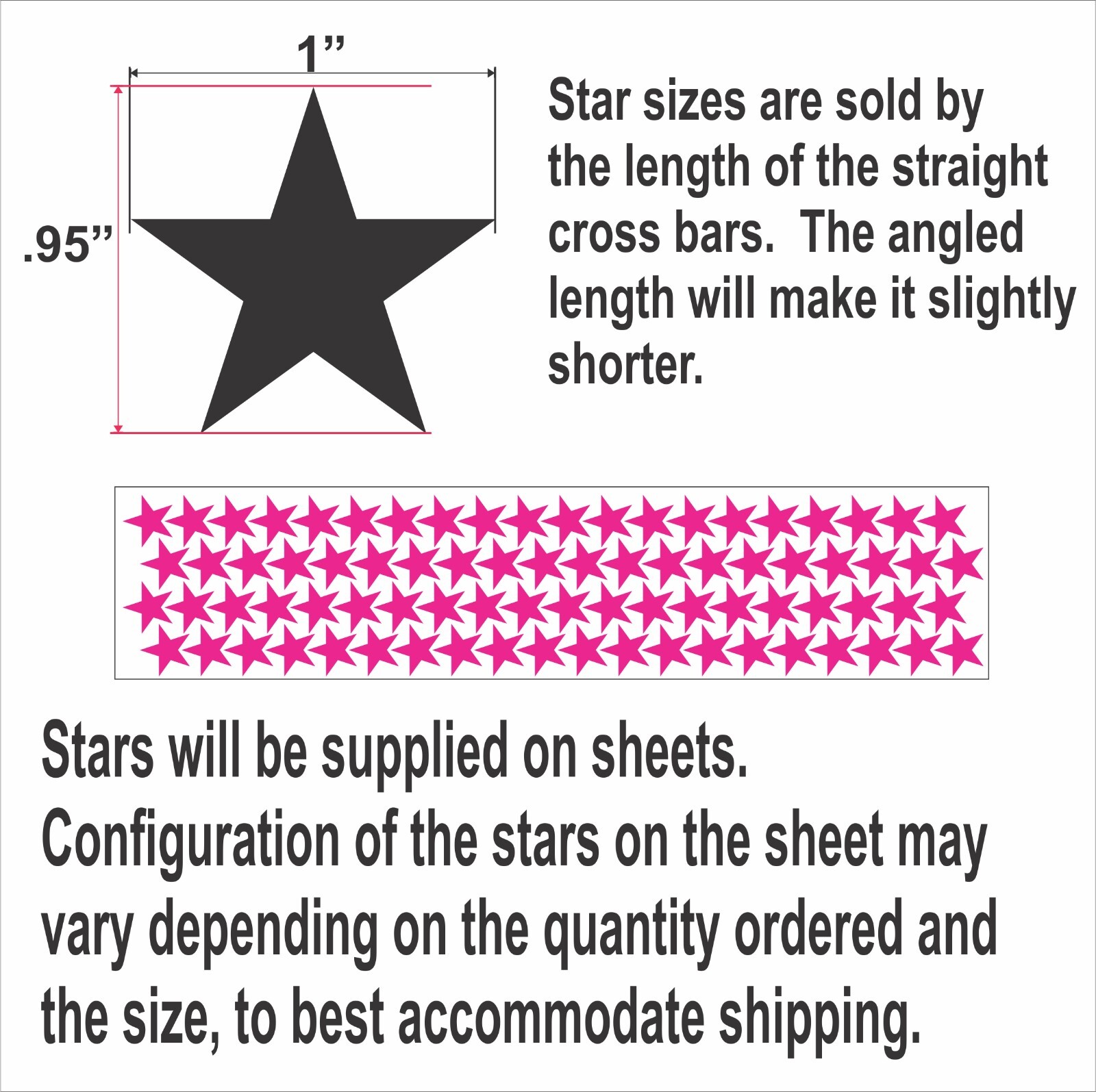 STAR STICKERS! Pick your size and color! Permanent glossy vinyl decals Stars