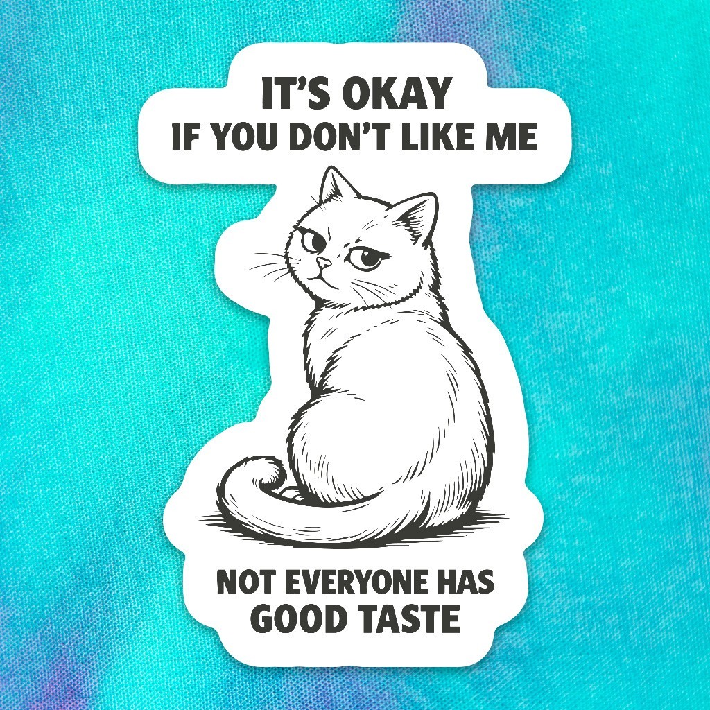 Sassy Cat Meme Sticker "Don't Like Me" Funny Cat Car Laptop Tumbler Vinyl