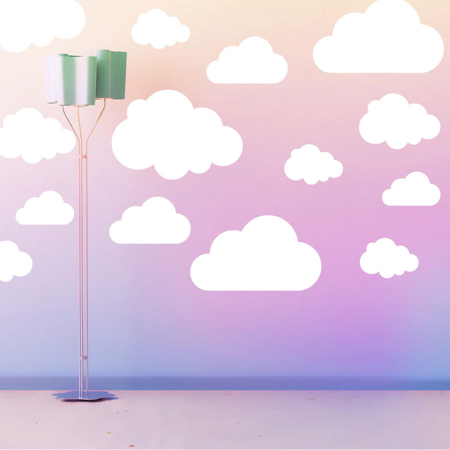 Set of 21 Clouds Vinyl Wall Art Sticker Decal Kids Room Nursery Child Decoration