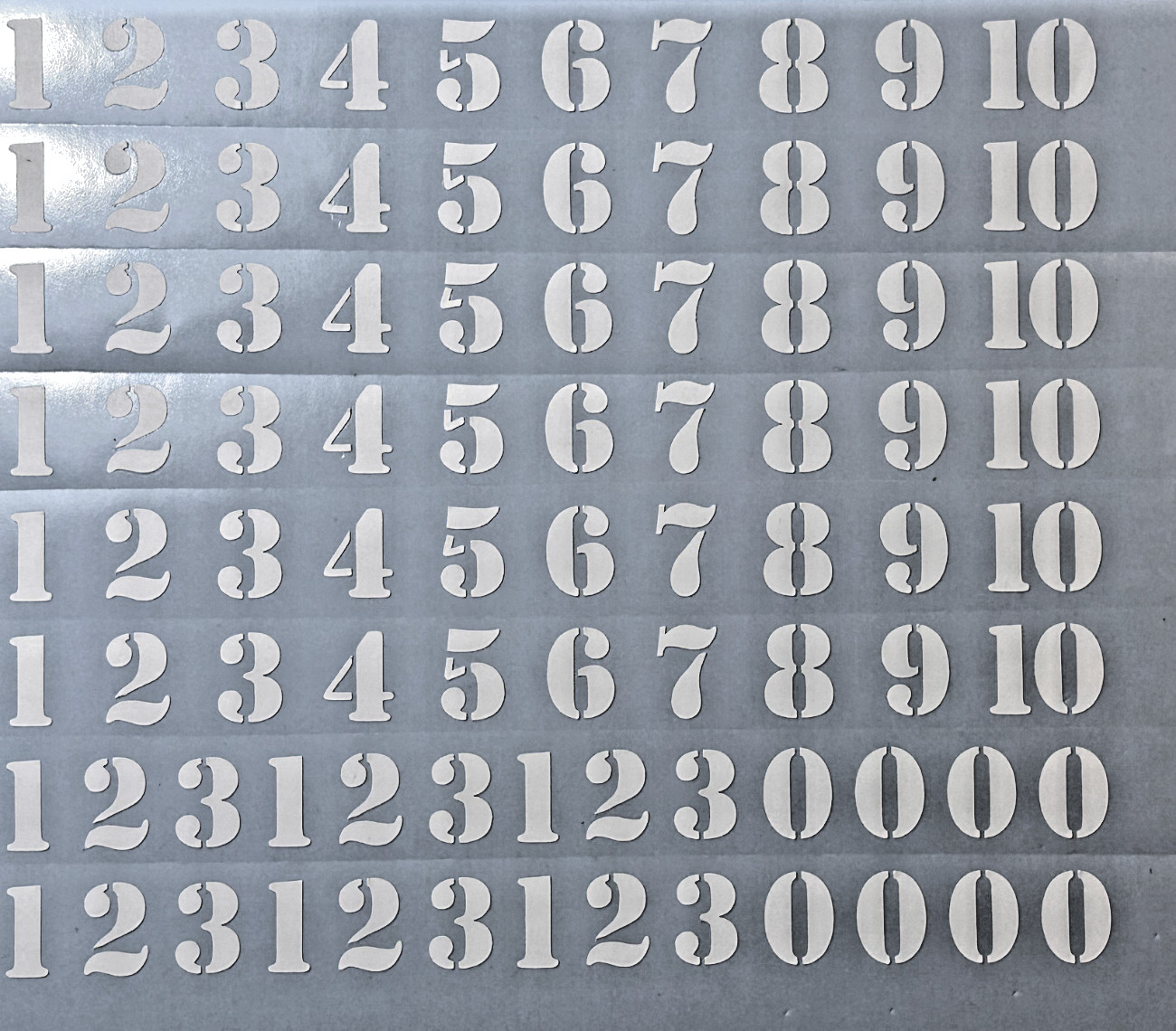 1-10 5x+ Stencil Joe Outdoor Vinyl Decal Numbers for Mailbox Door Address Locker