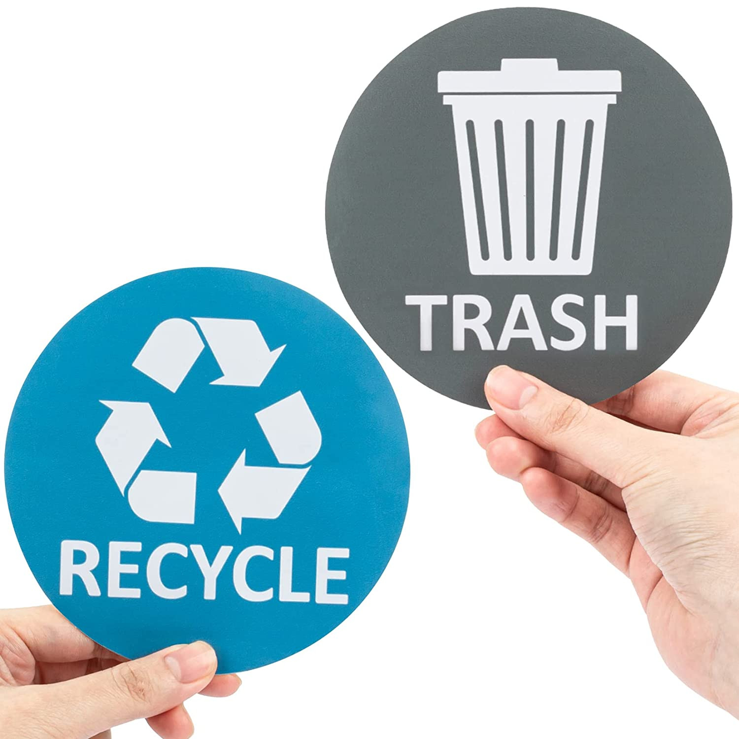8 Pack for Trash Can Large Sign Garbage Recycling Sticker Reuse Recycle Vinyl P