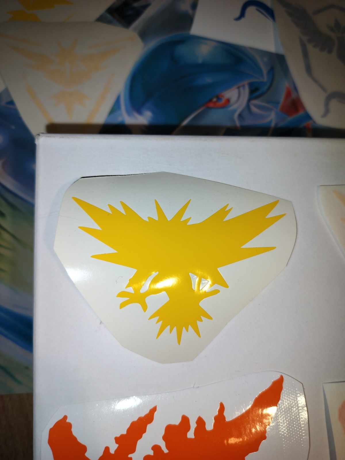 Pokemon Zapdos Moltres & Articuno Vinyl Stickers. Yellow, Orange, Blue