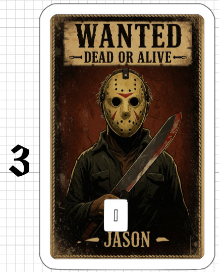 Wanted Poster Jason Credit Debit ATM Card Skin Sticker Halloween Horror Friday