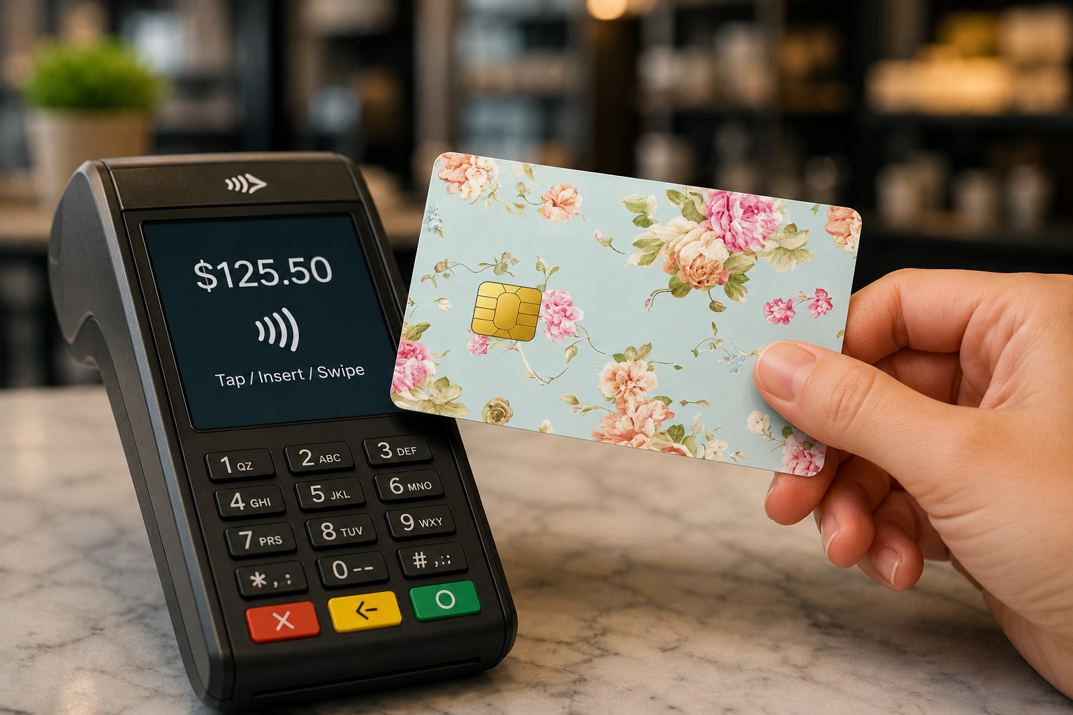 Vintage Garden Rose Credit Card Skin Botanical Debit Card Cover