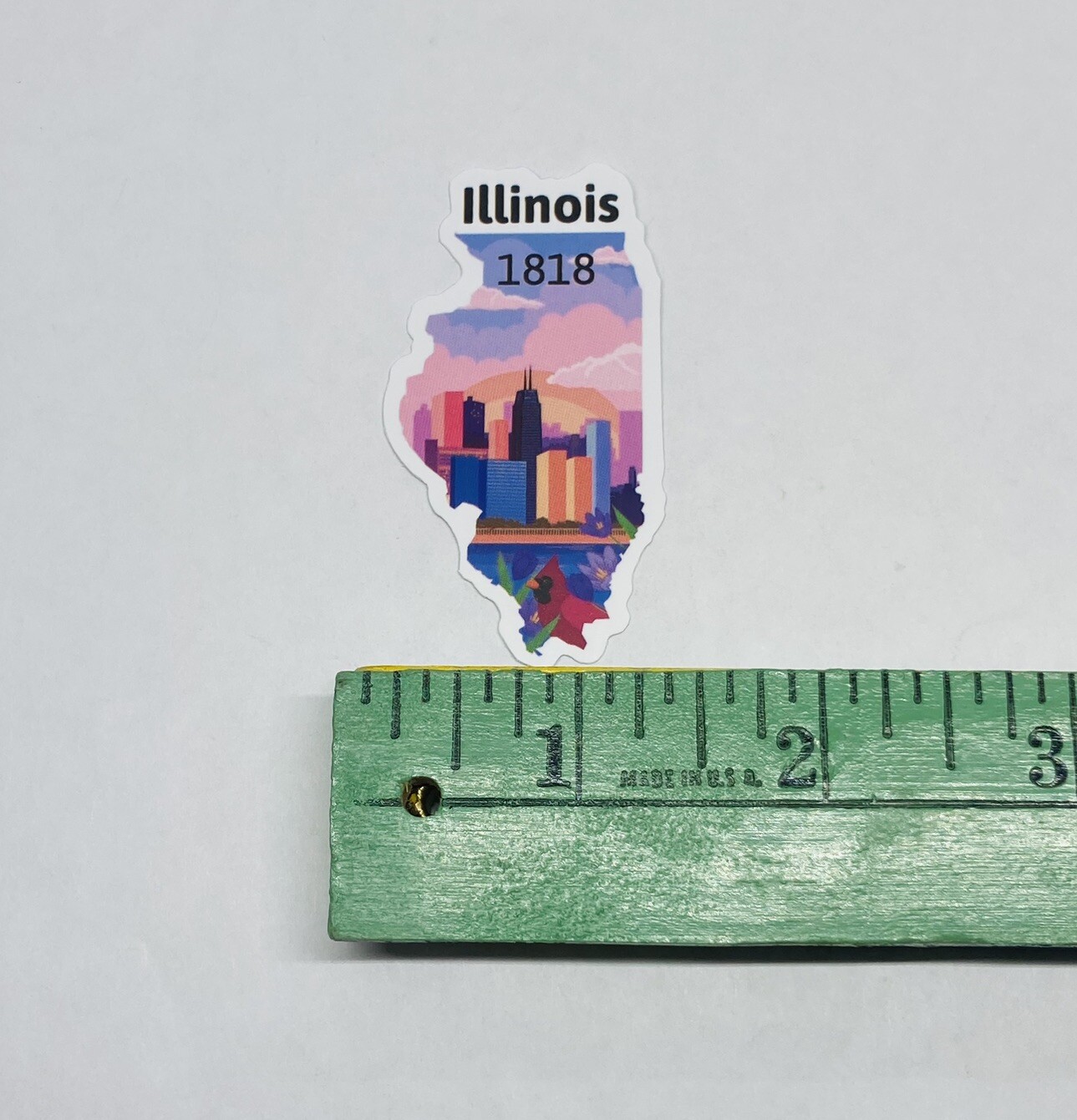 Indiana State 1818 Sticker Decal Vinyl USA Illinois Souvenirs Journal Tc6