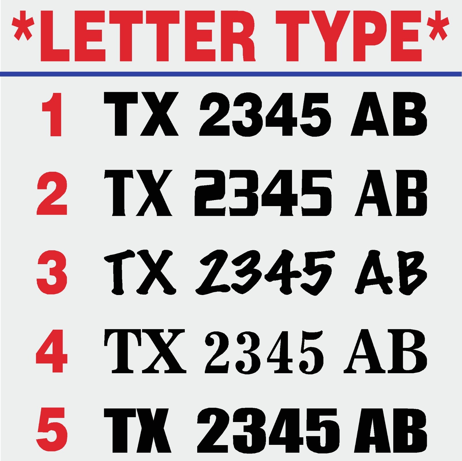 Custom Boat Registration Numbers Decals Jet Ski Marina Stickers : (Set of 2)