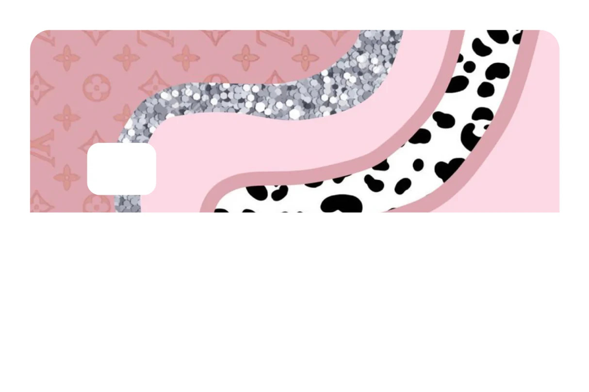 Pink Glitter Sparkle Shimmer Card Skin 4 Pack Glam Trendy Iridescent Decal