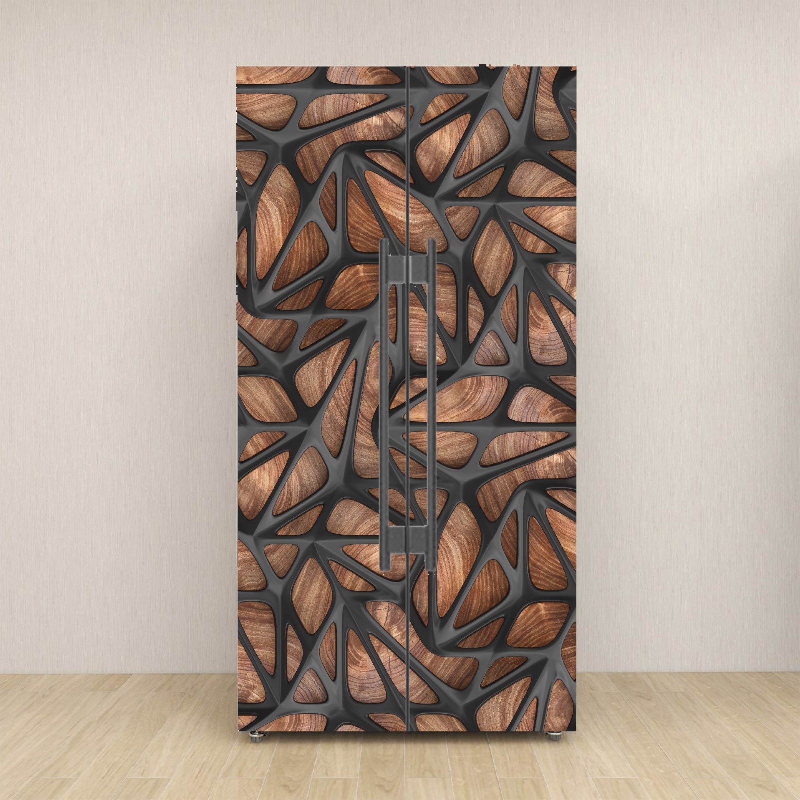 Full Door Refrigerator Wrap Self-Adhesive Vinyl
