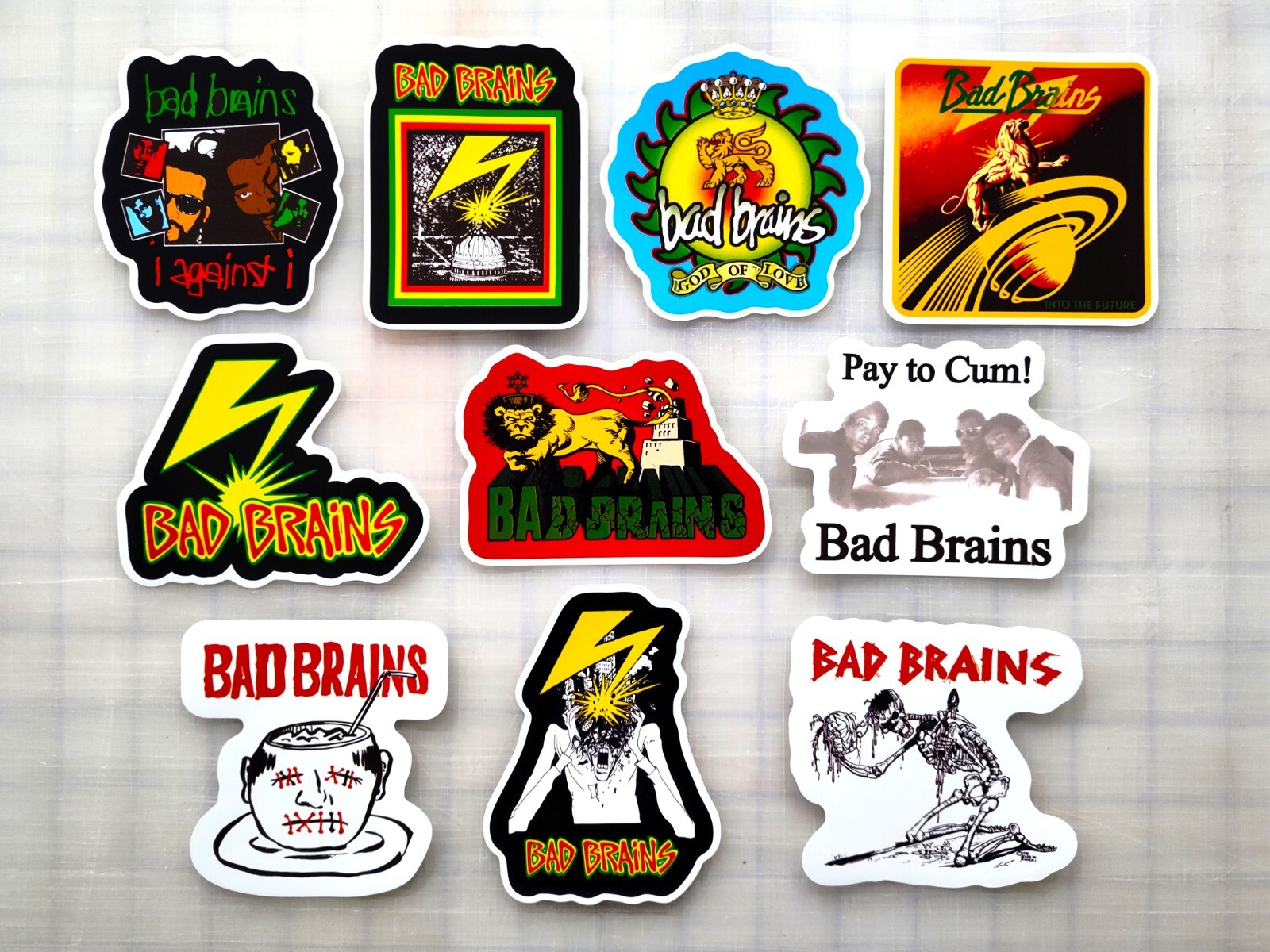 Sticker Pack (10 Vinyl Stickers) Hardcore Reggae Punk Rock Band