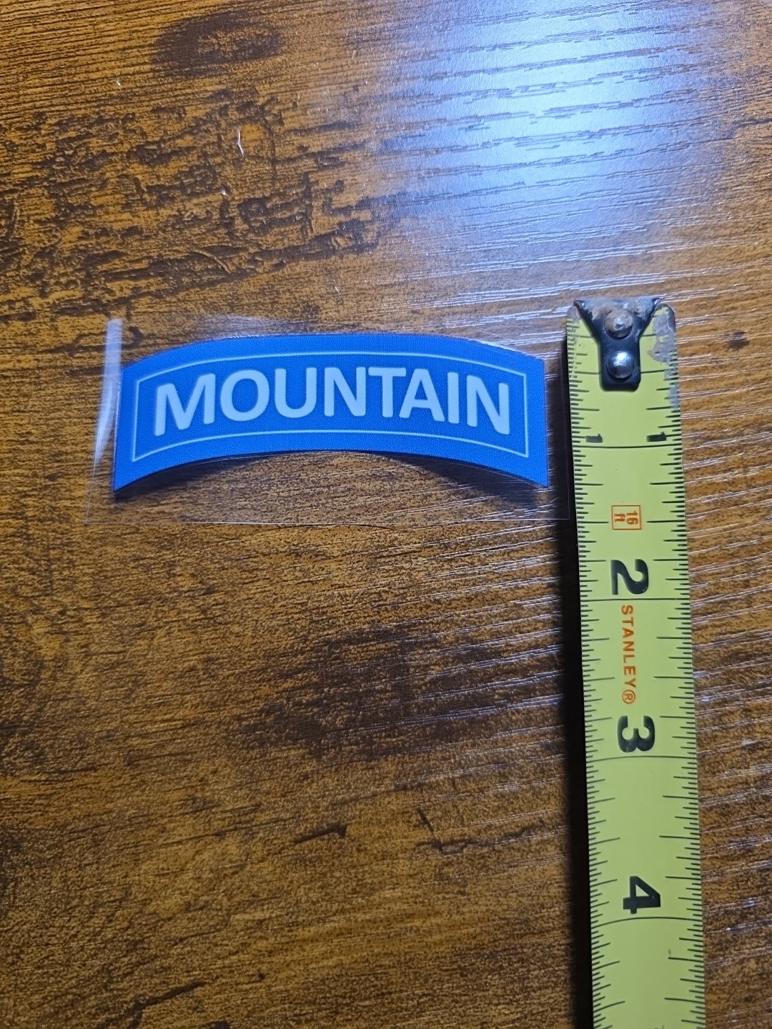 Mountain Tab BLU/ WHT 3in UV DTF Decal Waterproof Made In USA