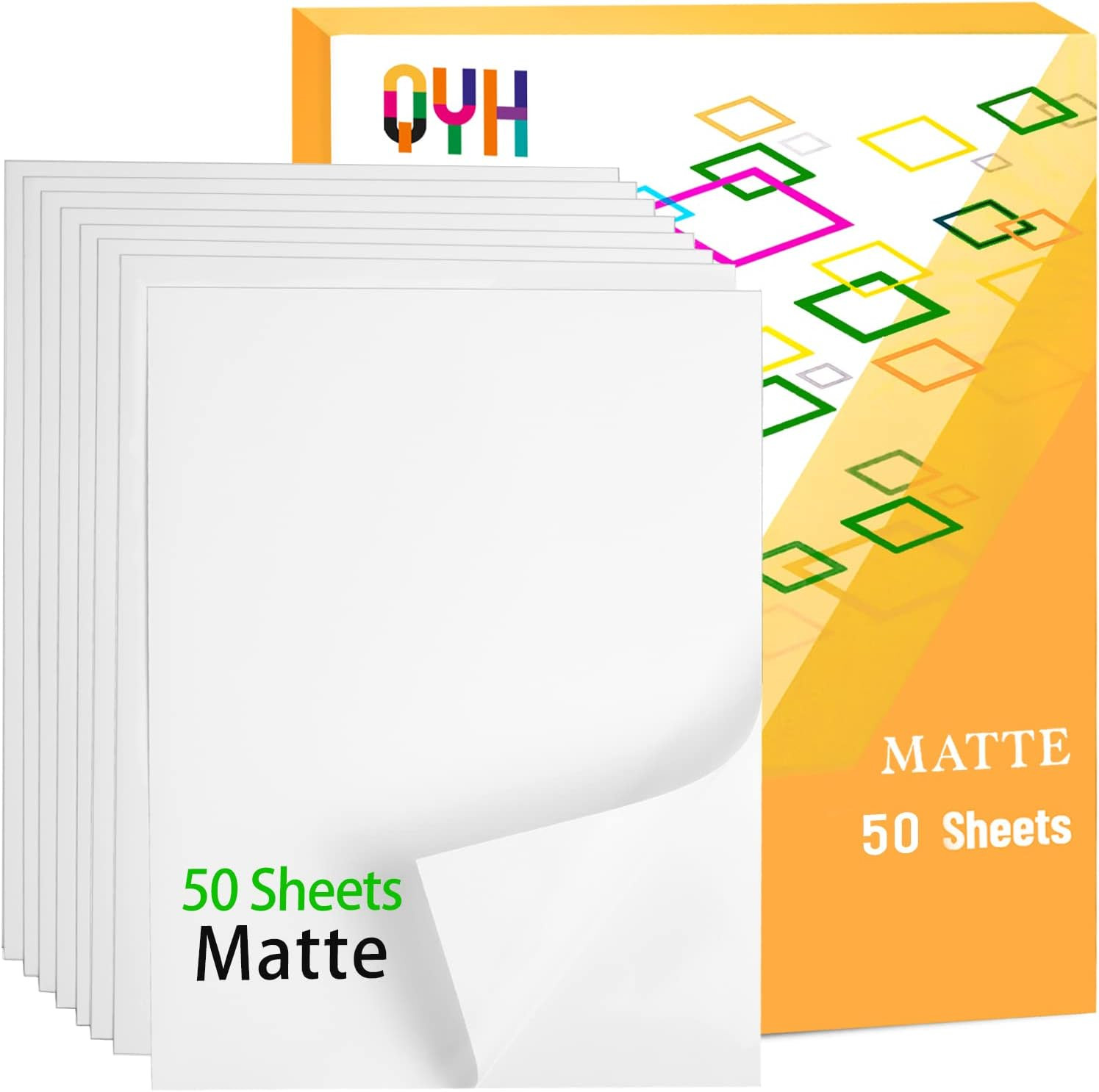 Premium Printable Vinyl Sticker Paper – 50 Matte White Waterproof Decal Paper Sh