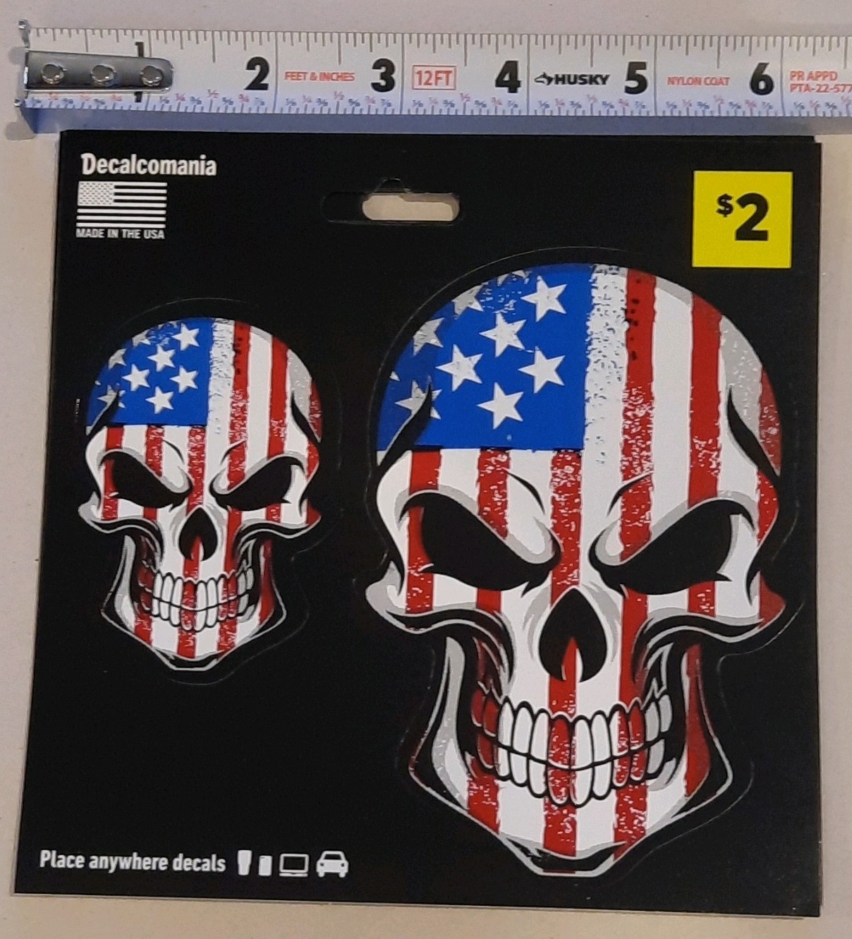 100 Count Decalcomania Vinyl USA Patriotic Decal Stickers PrePriced for ReSale