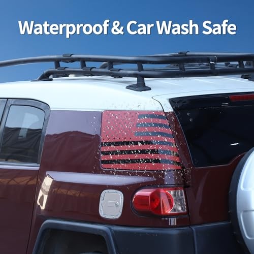 Compatible with Toyot@ FJ Cruiser 2007-2017 Tailgate Side Window American Red